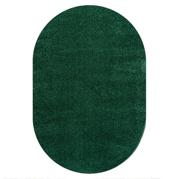 Haze Solid Low-pile Area Rug Emerald